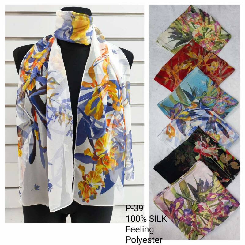 Szaliki damskie Roz Standard, Mix Kolor Paczka 12 szt 1